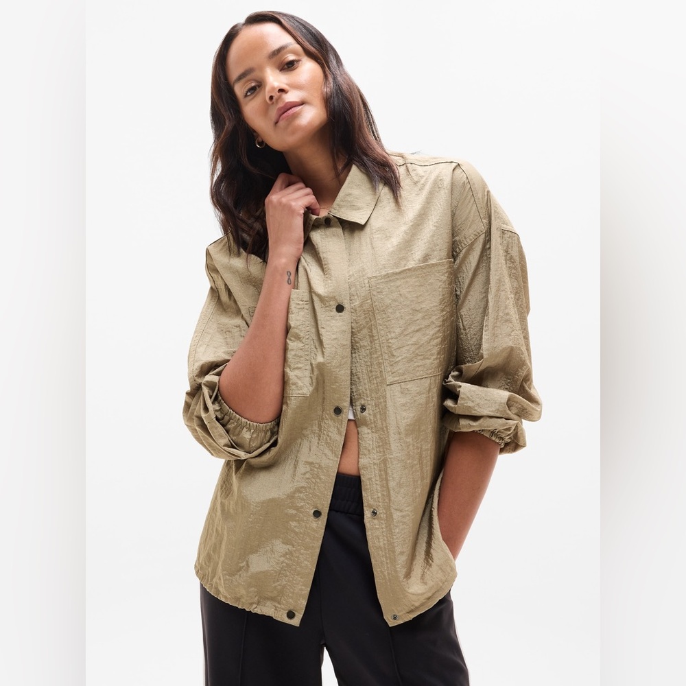 Athleta‎ Tan Utility Shirt Jacket